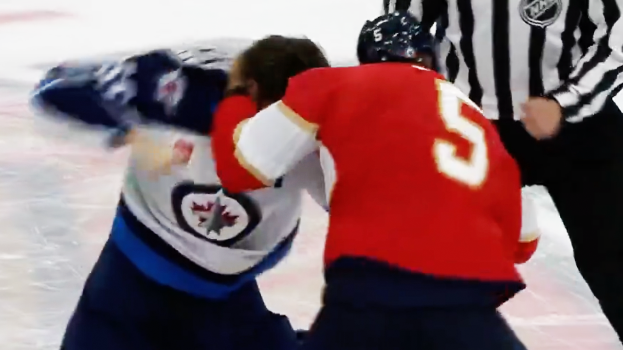 Aaron Ekblad Mark Scheifele Fight | Florida Panthers vs Winnipeg Jets 2024 NHL Highlights