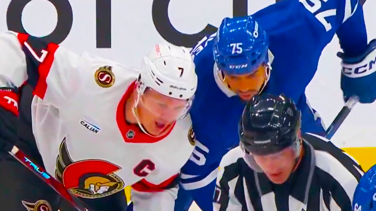 Brady Tkachuk & Ryan Reaves have words | Ottawa Senators vs Toronto Maple Leafs 2024 NHL Highlights