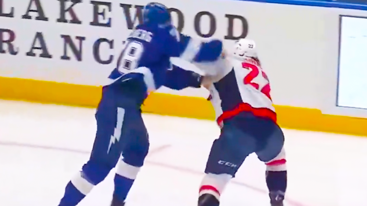 Brandon Duhaime Emil Lilleberg Fight | Washington Capitals vs Tampa Bay Lightning 2024 NHL Highlights