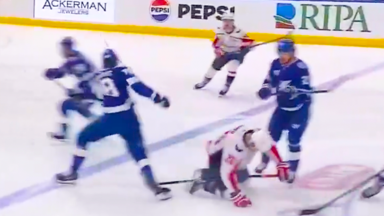 Emil Lilleberg Hit on Nic Dowd | Washington Capitals vs Tampa Bay Lightning 2024 NHL Highlights
