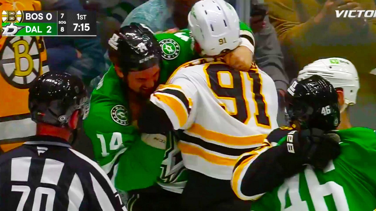 Jamie Benn Nikita Zadorov Fight | Dallas Stars vs Boston Bruins 2024 NHL Highlights