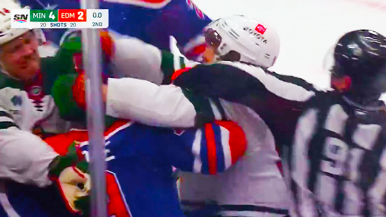Kirill Kaprizov Adam Henrique Fight Scrum | Minnesota Wild vs Edmonton Oilers 2024 NHL Highlights