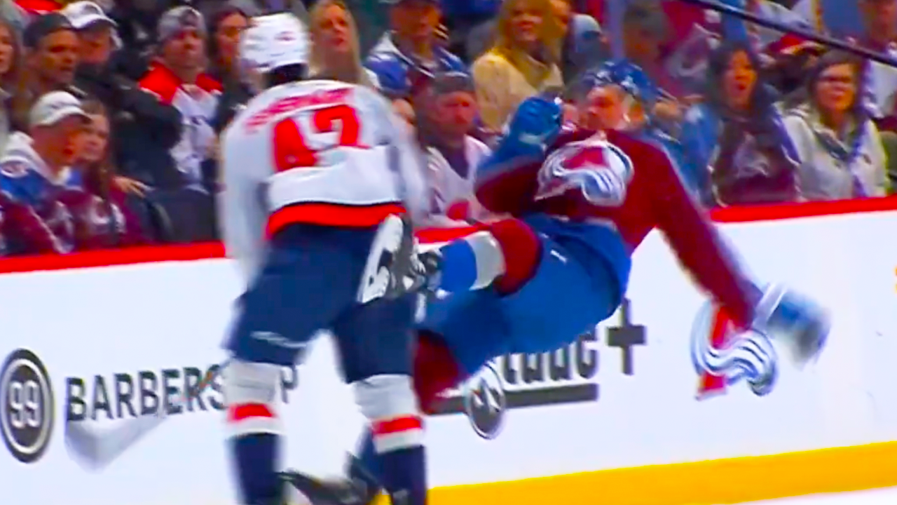 Martin Fehervary Hit on Casey Mittelstadt So Hard His Stick Broke | Avalanche vs Capitals 2024 NHL Highlights