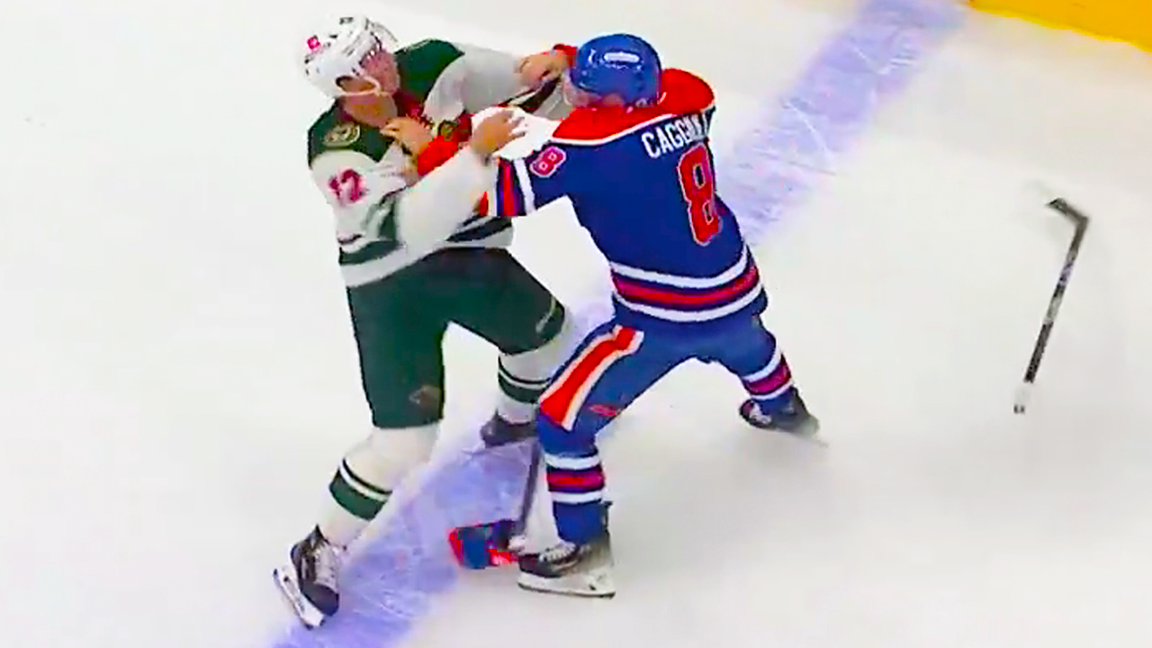 Matt Boldy Drake Caggiula Fight | Minnesota Wild vs Edmonton Oilers 2024 NHL Highlights