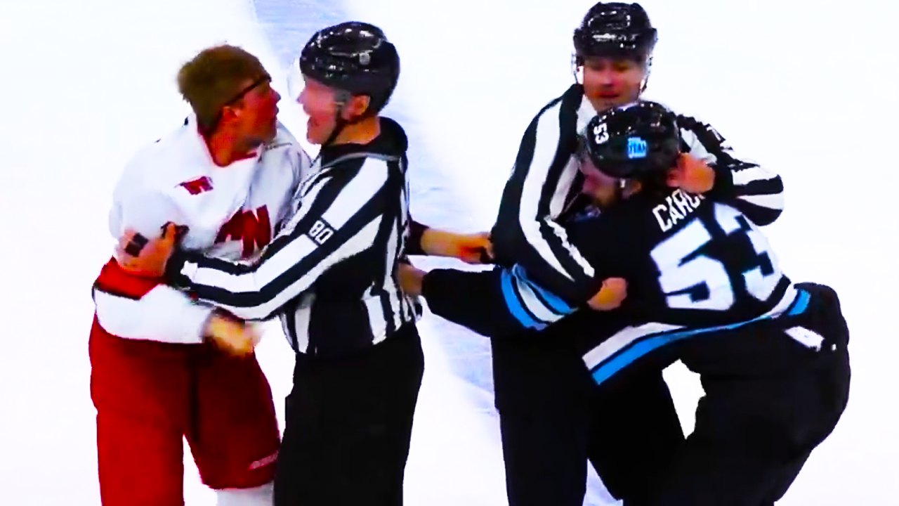 Michael Carcone Jack Drury Fight | Hurricanes vs Utah Hockey Club 2024 NHL Highlights