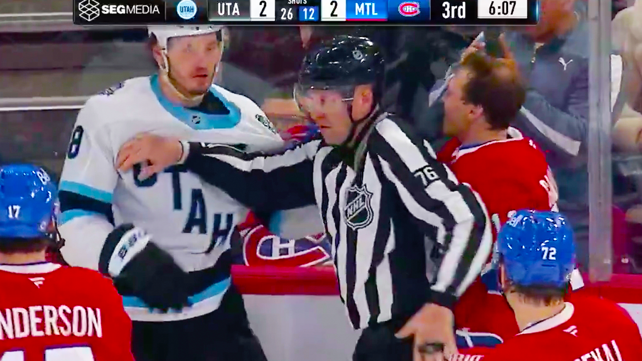 Mikhail Sergachev Brendan Gallagher Fight Scrum | Montreal Canadiens vs Utah Hockey Club 2024 NHL Highlights