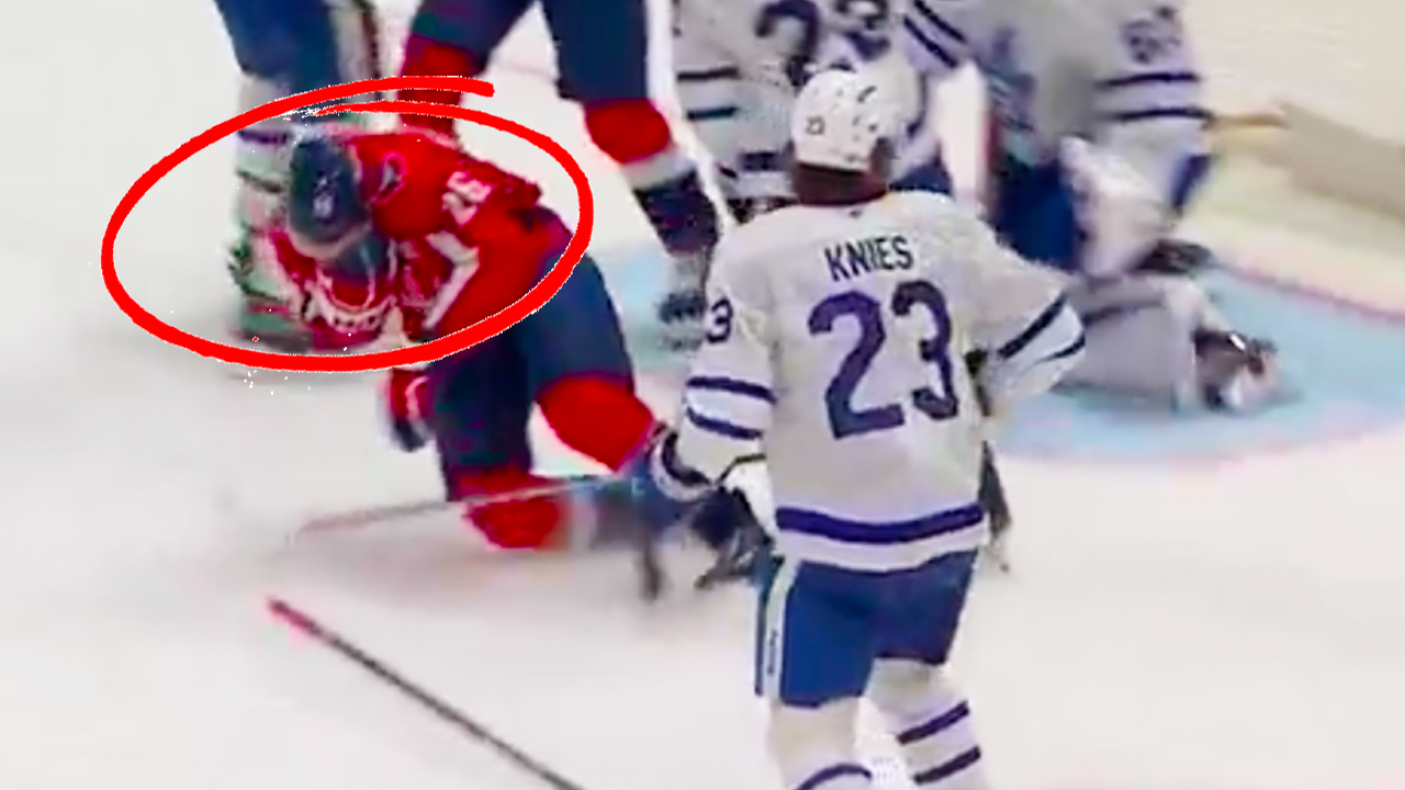 Nic Dowd Matthew Knies Collision | Toronto Maple Leafs vs Washington Capitals 2024 NHL Highlights