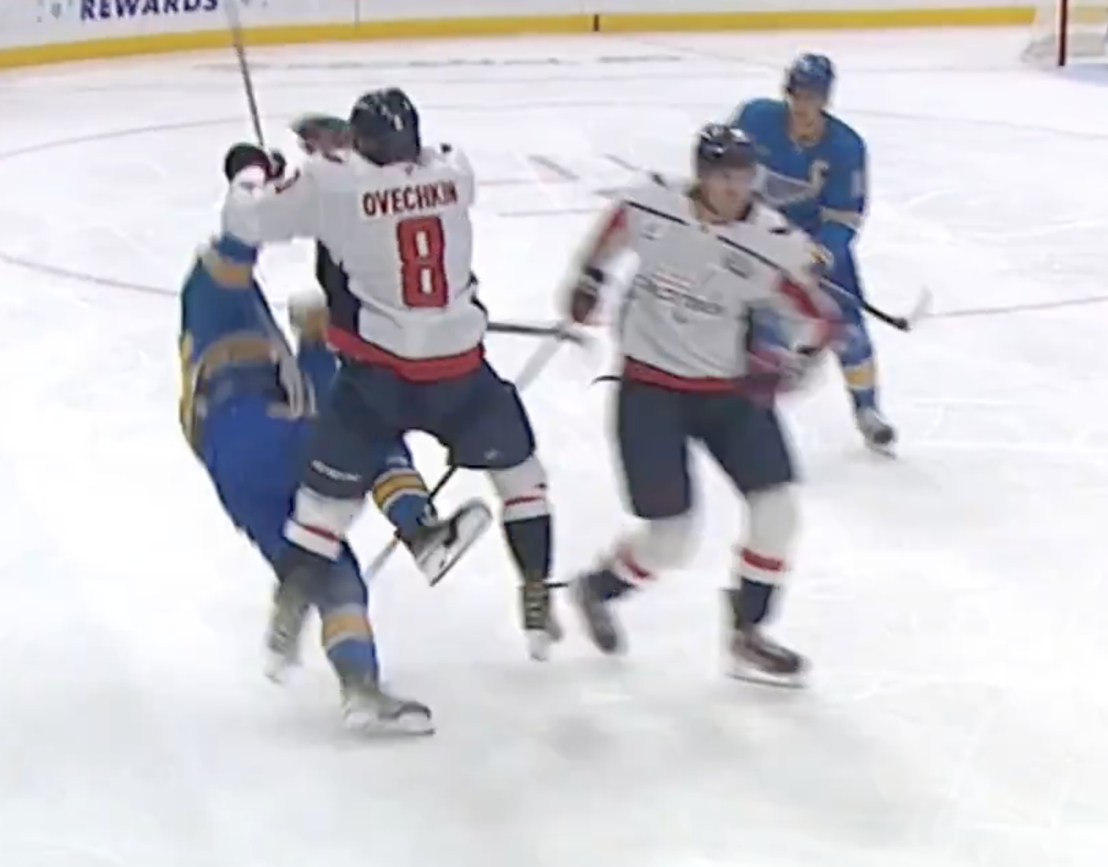 Alex Ovechkin Hit on Jordan Kyrou | Washington Capitals vs St. Louis Blues 2024 NHL Highlights
