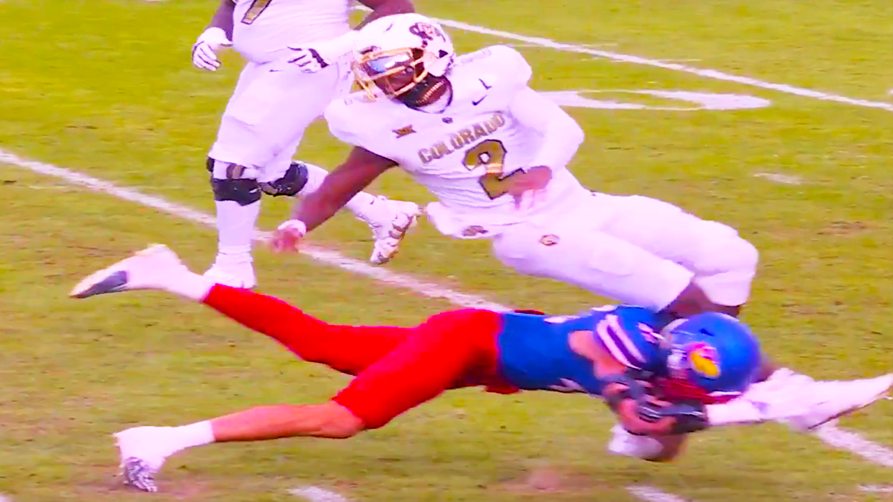 Shedeur Sanders Hit By Dean Miller | Colorado Buffaloes vs Kansas Jayhawks 2024 Football Highlights