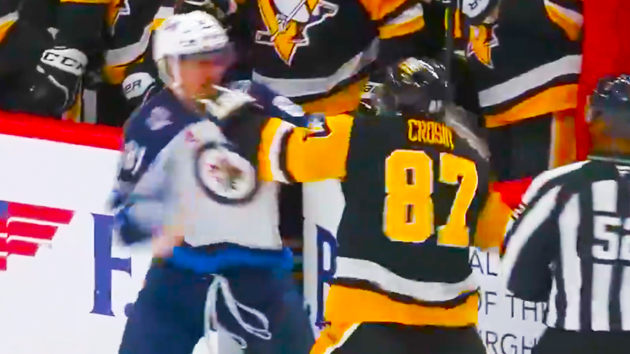 Sidney Crosby Kyle Connor Fight | Winnipeg Jets vs Pittsburgh Penguins 2024 NHL Highlights