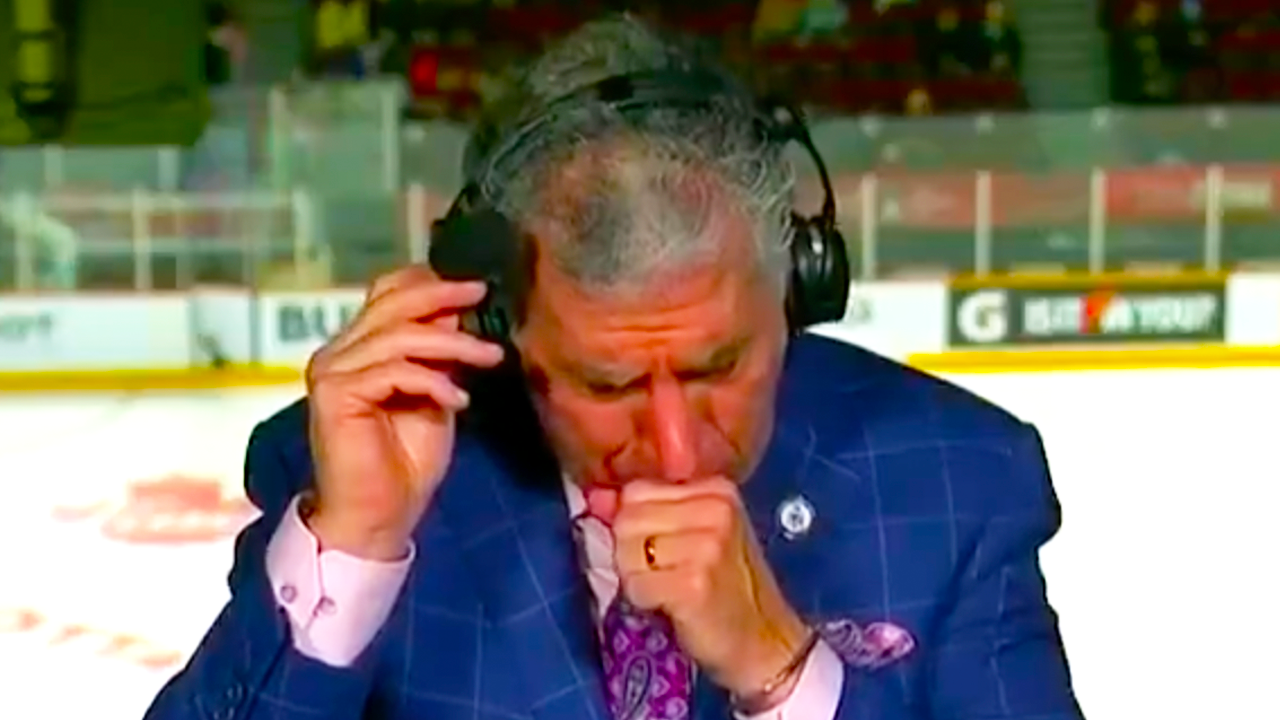 Craig Button Coughing Choking on LIVE TV | Switzerland v Slovakia IIHF 2025 World Juniors Highlights