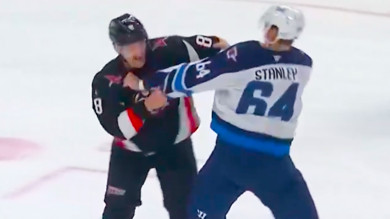 Logan Stanley Dennis Gilbert Fight | Buffalo Sabres vs Winnipeg Jets 2024 NHL Highlights