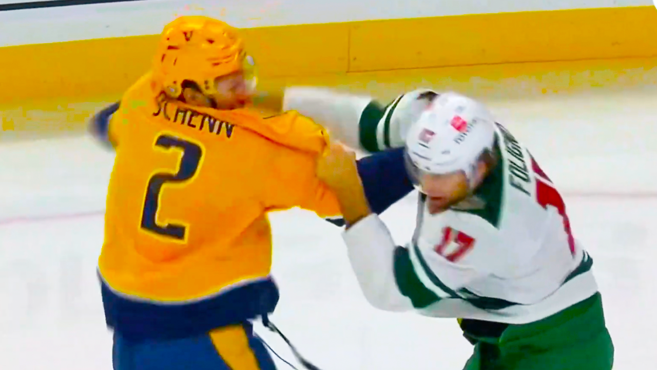Luke Schenn Marcus Foligno Fight | Nashville Predators vs Minnesota Wild 2024 NHL Highlights