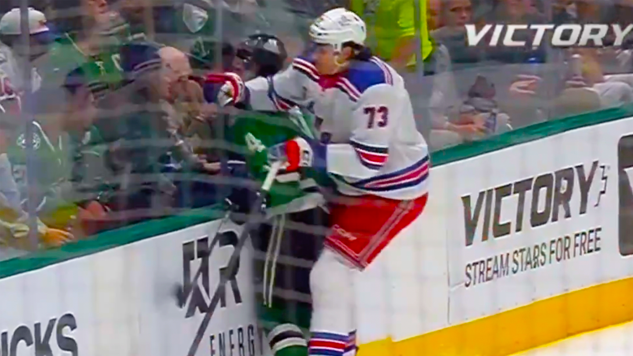 Matt Rempe Hit on Miro Heiskanen (Game Misconduct) | New York Rangers vs Dallas Stars 2024 NHL Highlights