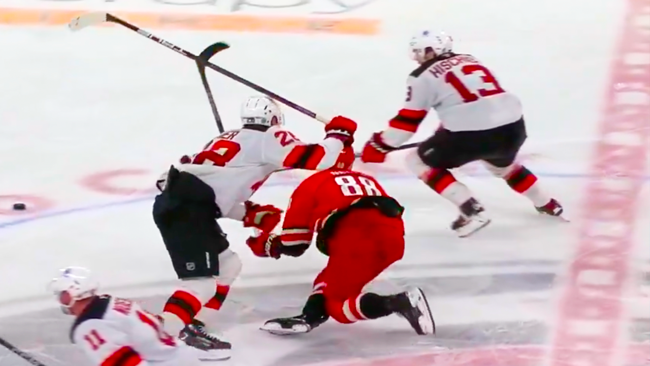 Timo Meier Assessed A Game Misconduct For Kneeing Martin Necas | New Jersey Devils vs Carolina Hurricanes 2024 NHL Highlights