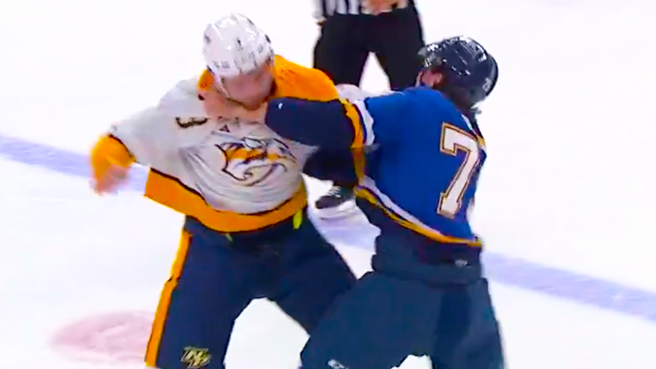 Tyler Tucker Jeremy Lauzon Fight | St Louis Blues vs Nashville Predators 2024 NHL Highlights