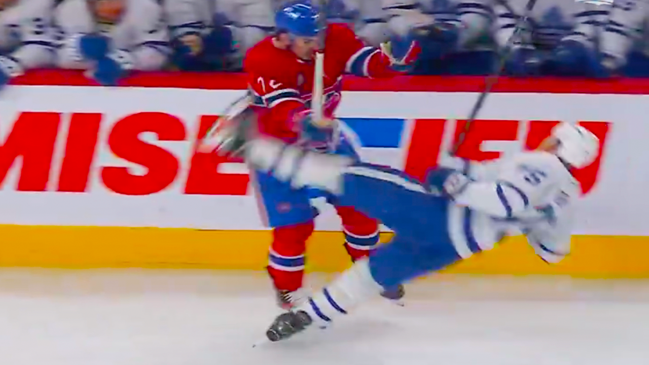 Arber Xhekaj Hit on Ryan Reaves | Toronto Maple Leafs vs Montreal Canadiens 2025 NHL Highlights