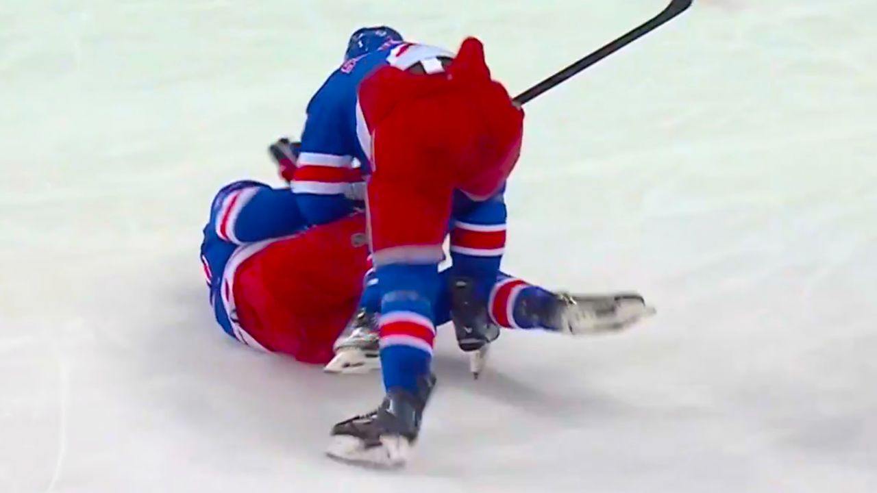 Braden Schneider Accidental Hit on Filip Chytil | New York Rangers vs Philadelphia Flyers 2025 NHL Highlights