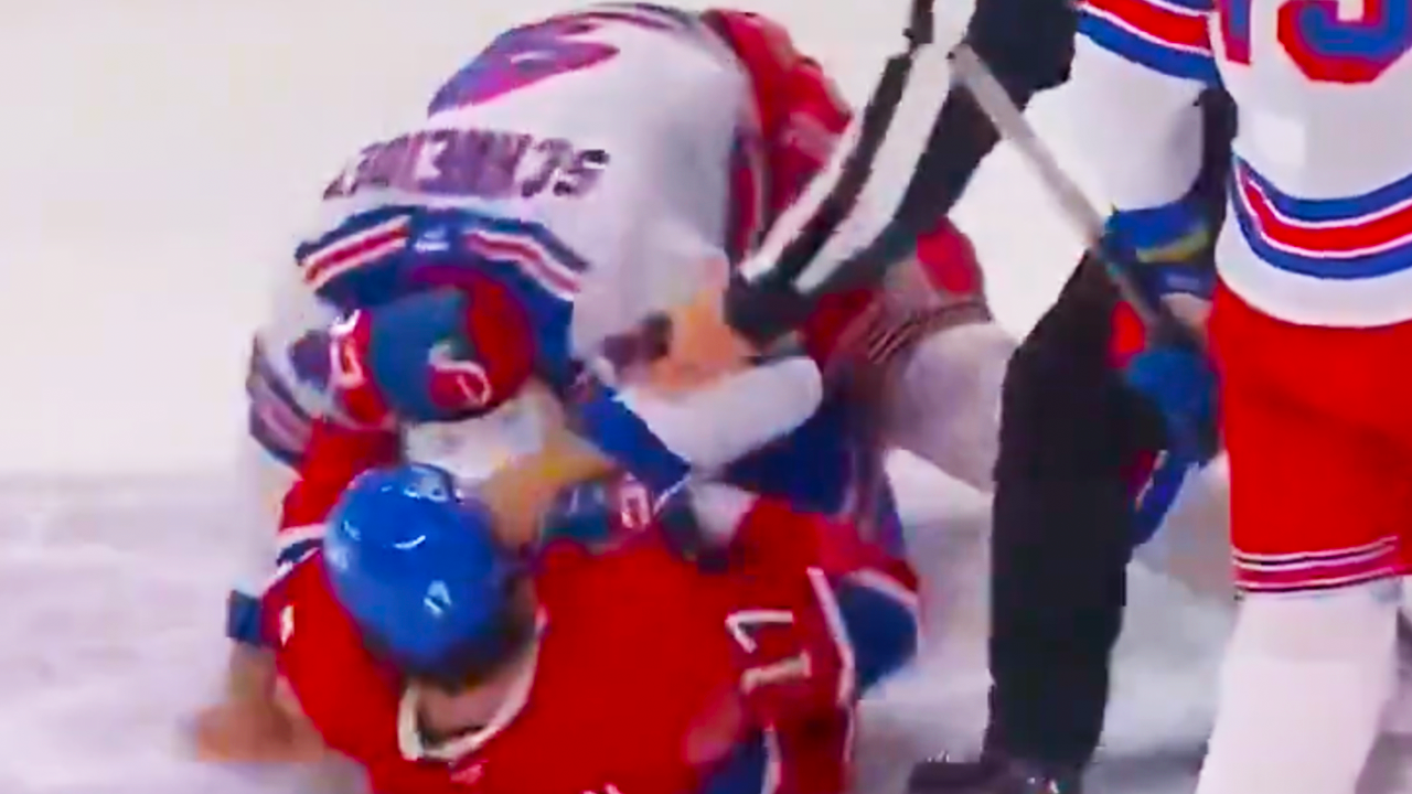 Braden Schneider Josh Anderson Fight | New York Rangers vs Montreal Canadiens 2025 NHL Highlights