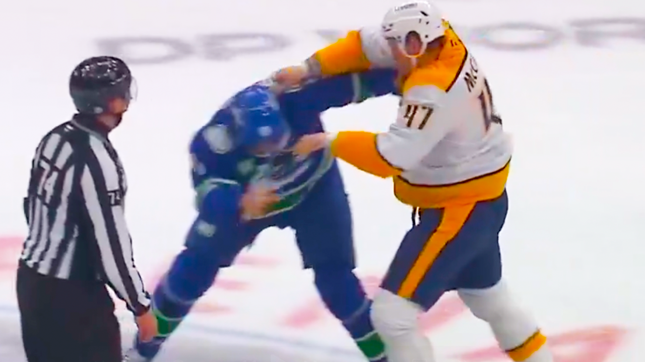 Dakota Joshua Michael McCarron Fight | Nashville Predators vs Vancouver Canucks 2025 NHL Highlights