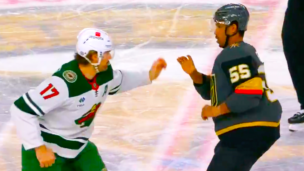 Marcus Foligno Keegan Kolesar Fight | Vegas Golden Knights vs Minnesota Wild 2025 NHL Highlights