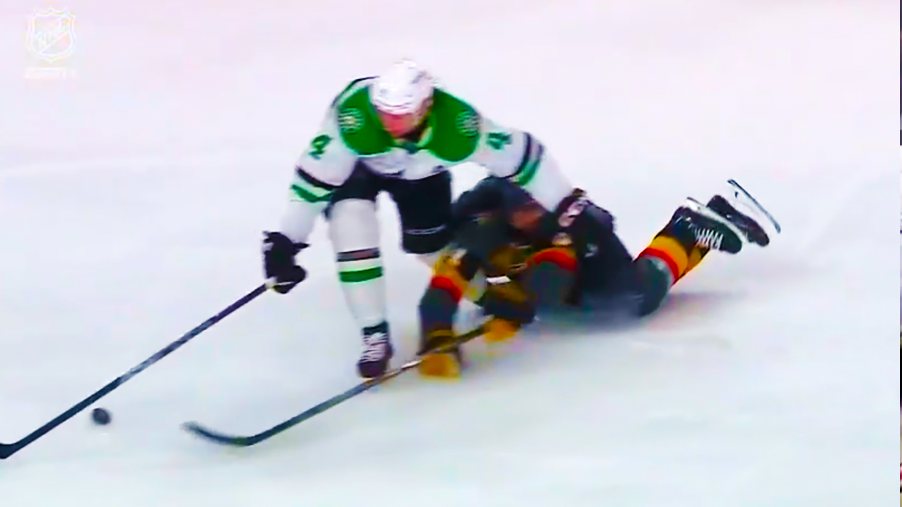 Mark Stone Tripping Hit on Miro Heiskanen Injury | Vegas Golden Knights vs Dallas Stars 2025 NHL Highlights