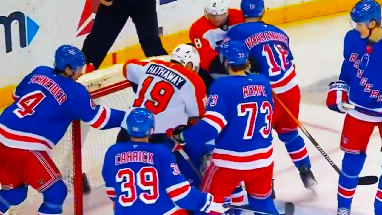 Matt Rempe Garnet Hathaway Fight For Igor Shesterkin | New York Rangers vs Philadelphia Flyers 2025 NHL Highlights
