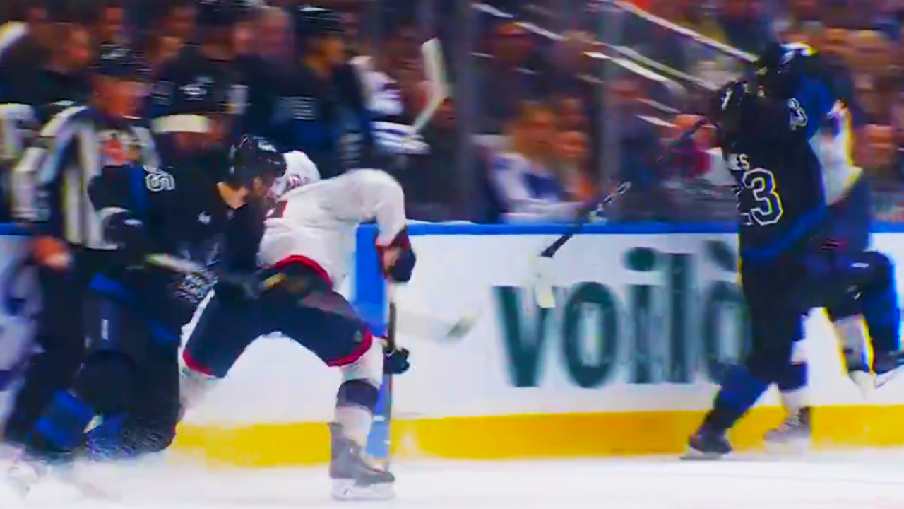 Matthew Knies Injury Hit on Kirill Marchenko | Toronto Maple Leafs vs Columbus Blue Jackets 2025 NHL Highlights