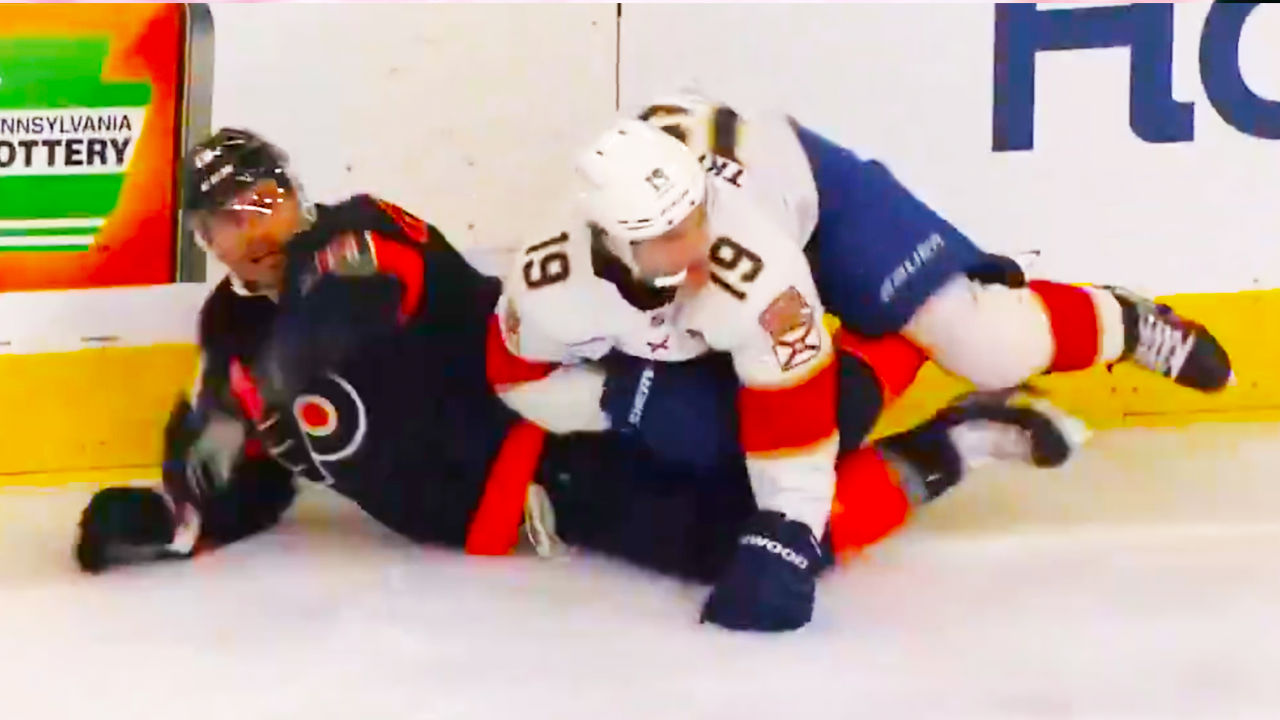 Matthew Tkachuk Garnet Hathaway Fight | Florida Panthers vs Philadelphia Flyers 2025 NHL Highlights