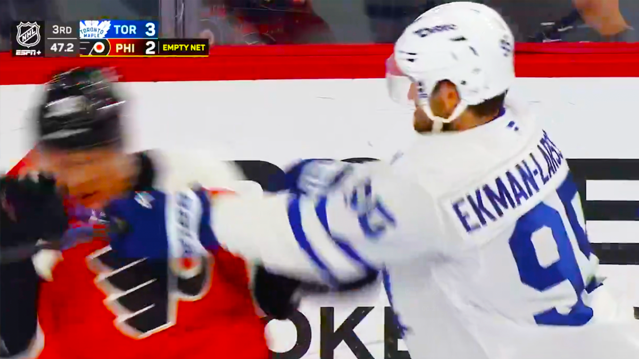 Matvei Michkov Oliver Ekman Larsson Fight? | Philadelphia Flyers vs Maple Leafs 2025 NHL Highlights