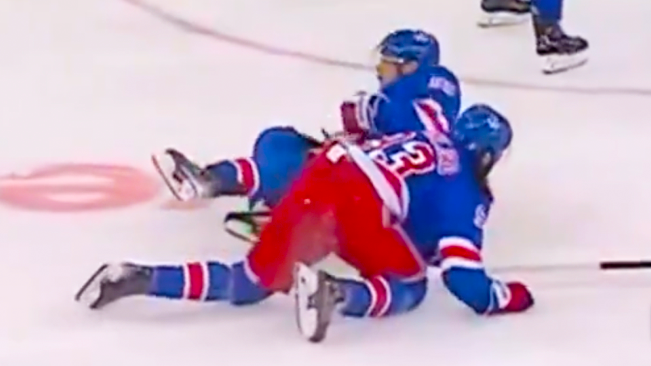 Mika Zibanejad Ryan Lindgren Collision | New York Rangers vs Boston Bruins 2025 NHL Highlights