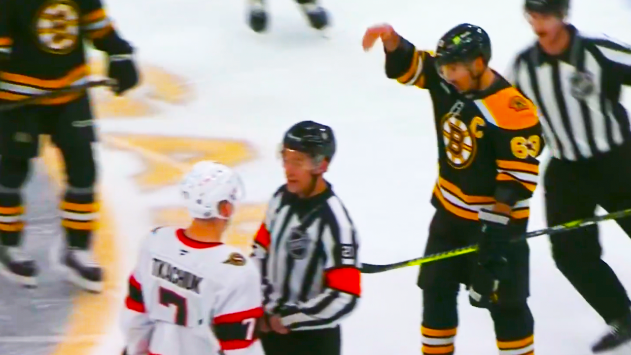 Nick Cousins wanted a tripping penalty and Brad Marchand was calling a dive | Boston Bruins vs Ottawa Senators 2025 NHL Highlights