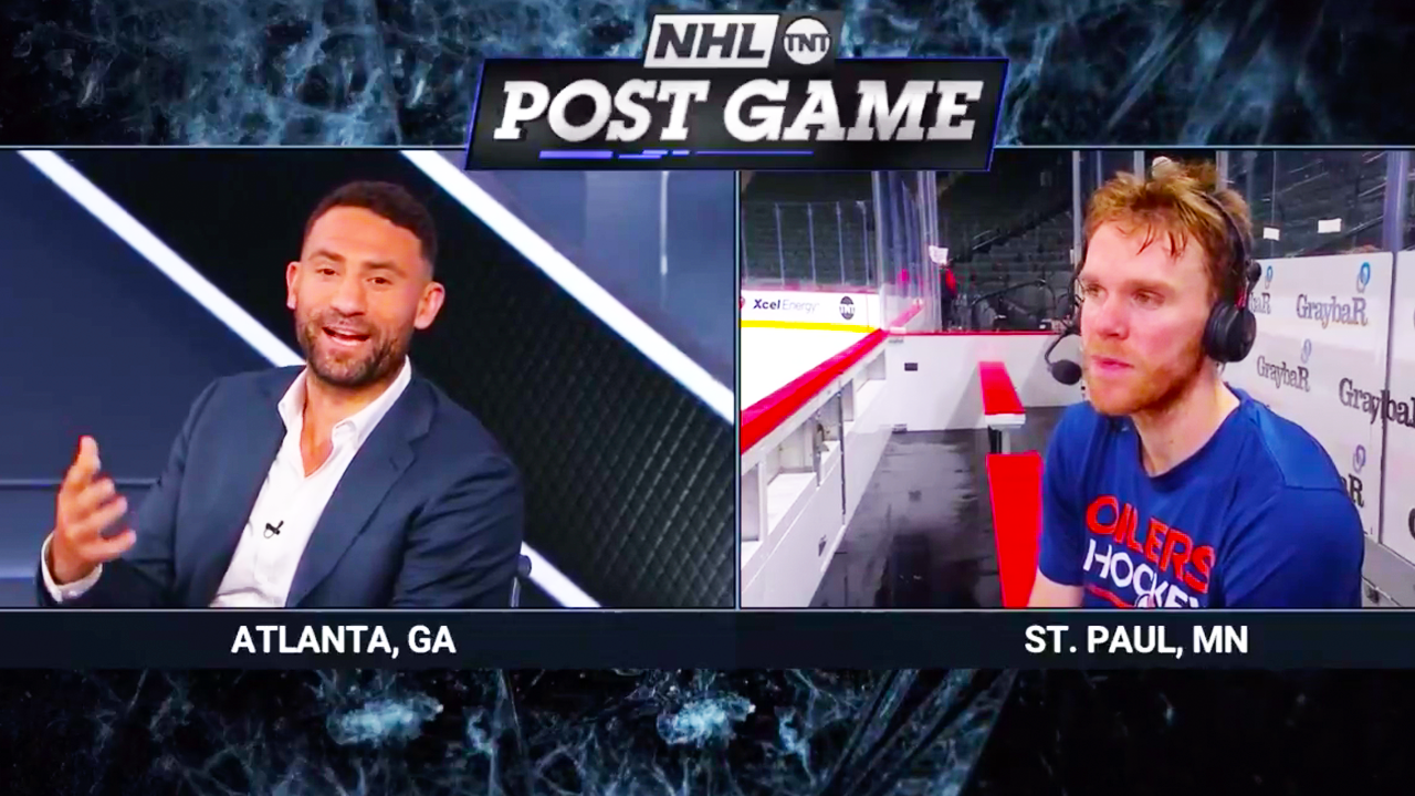 Paul “Biz” Bissonnette Asks Connor McDavid About Elbow Hit on Marcus Johansson Injury | Edmonton Oilers vs Minnesota Wild