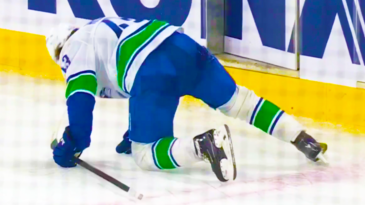 Quinn Hughes Injury Loses Skate Blade | Vancouver Canucks vs Montreal Canadiens 2025 NHL Highlights