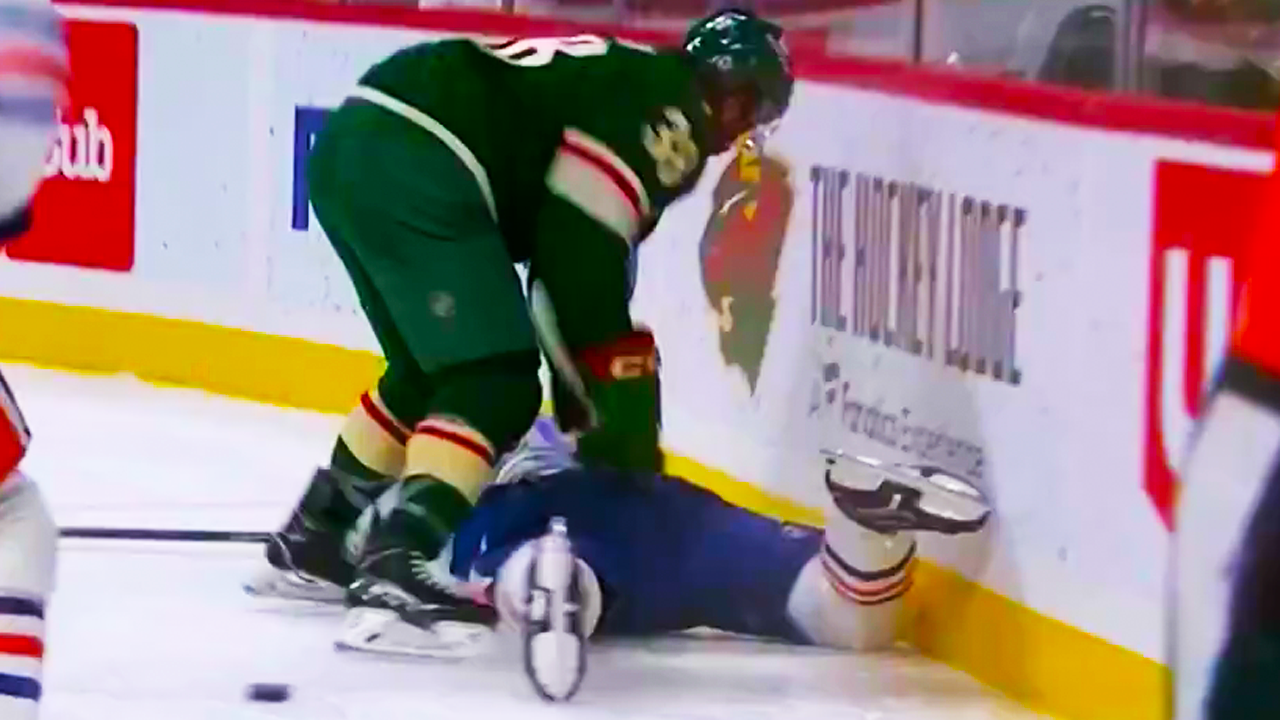 Ryan Hartman kicks Leon Draisaitl’s feet out from under him, NO PENALTY! | Edmonton Oilers vs Minnesota Wild 2025 NHL Highlights