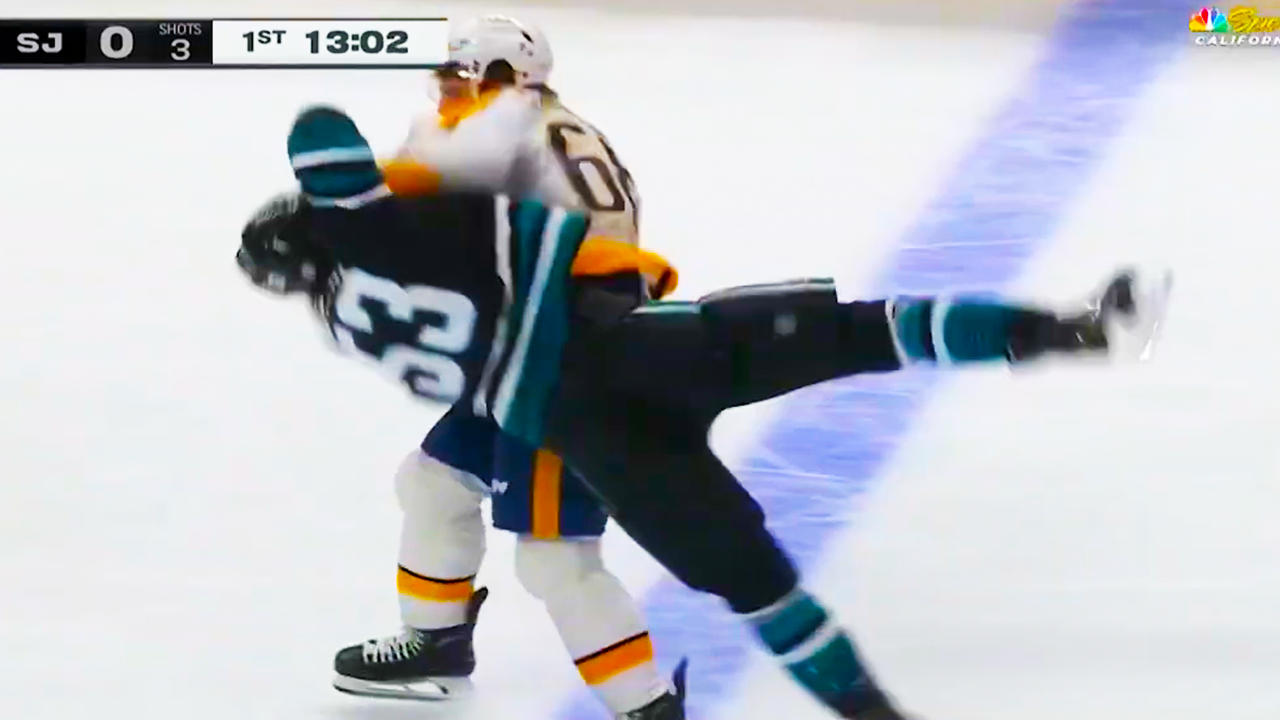 Zachary L’Heureux Ty Dellandrea Fight | San Jose Sharks vs Nashville Predators 2025 NHL Highlights