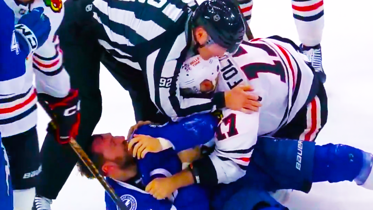 Zemgus Girgensons Nick Foligno Fight | Chicago Blackhawks vs Tampa Bay Lightning 2025 NHL Highlights