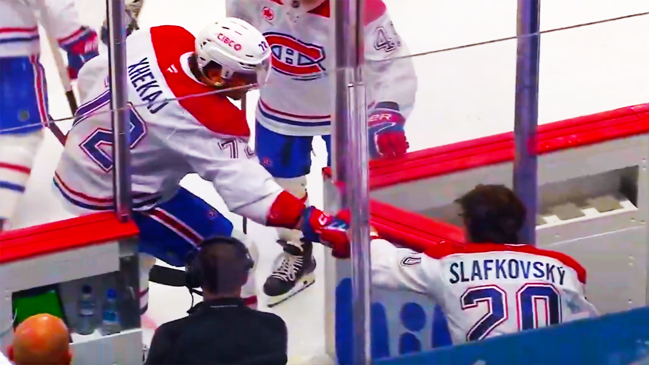 Arber Xhekaj Congratulates Juraj Slafkovsky’s for Greig Fight | Canadiens vs Senators Highlights