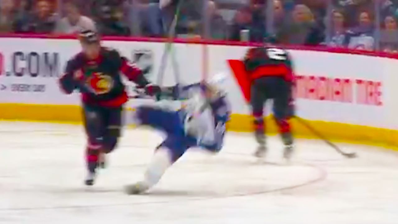 Artem Zub Hit on Mark Scheifele | Winnipeg Jets vs Ottawa Senators 2025 NHL Highlights