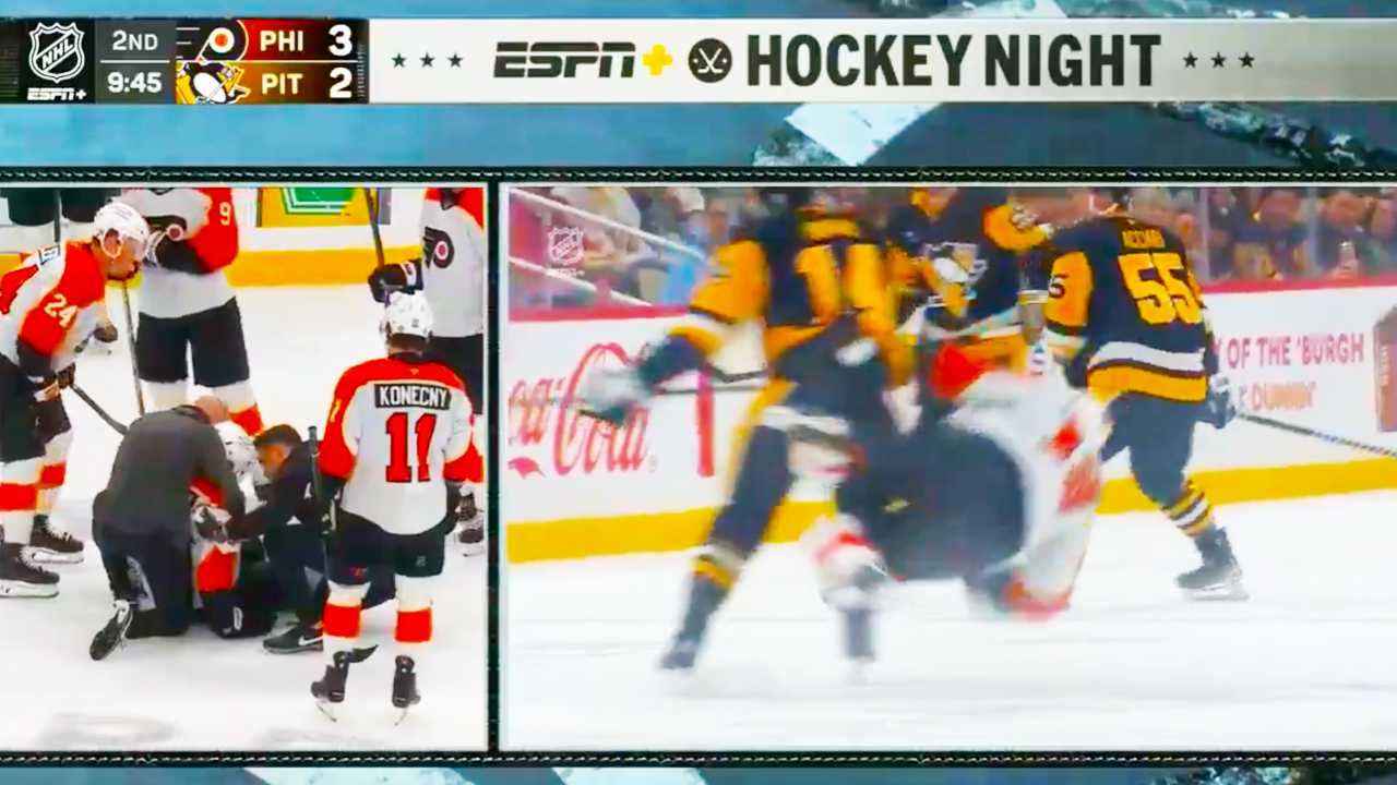 Boko Imama Hit on Garnet Hathaway | Pittsburgh Penguins vs Philadelphia Flyers 2025 NHL Highlights