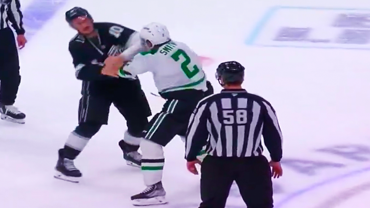 Brendan Smith Tanner Jeannot Fight | LA Kings vs Dallas Stars 2025 NHL Highlights