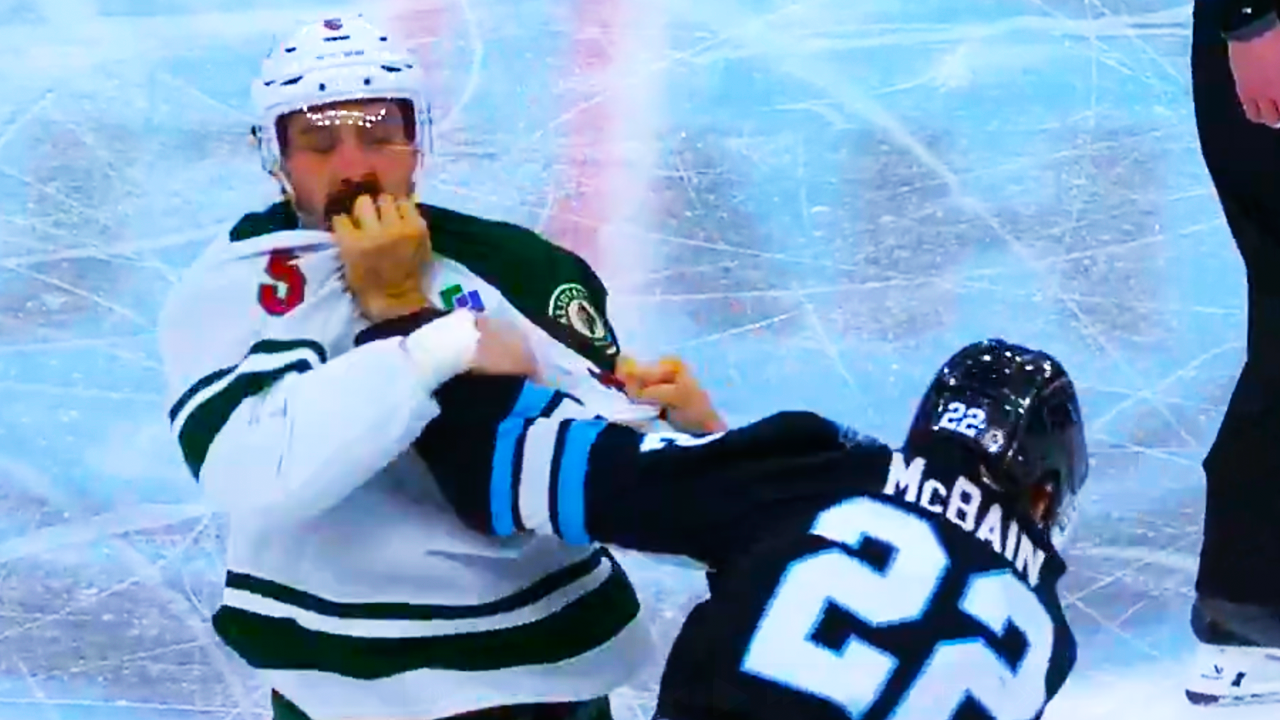 Jack McBain Jake Middleton Fight | Minnesota Wild vs Utah HC 2025 NHL Highlights