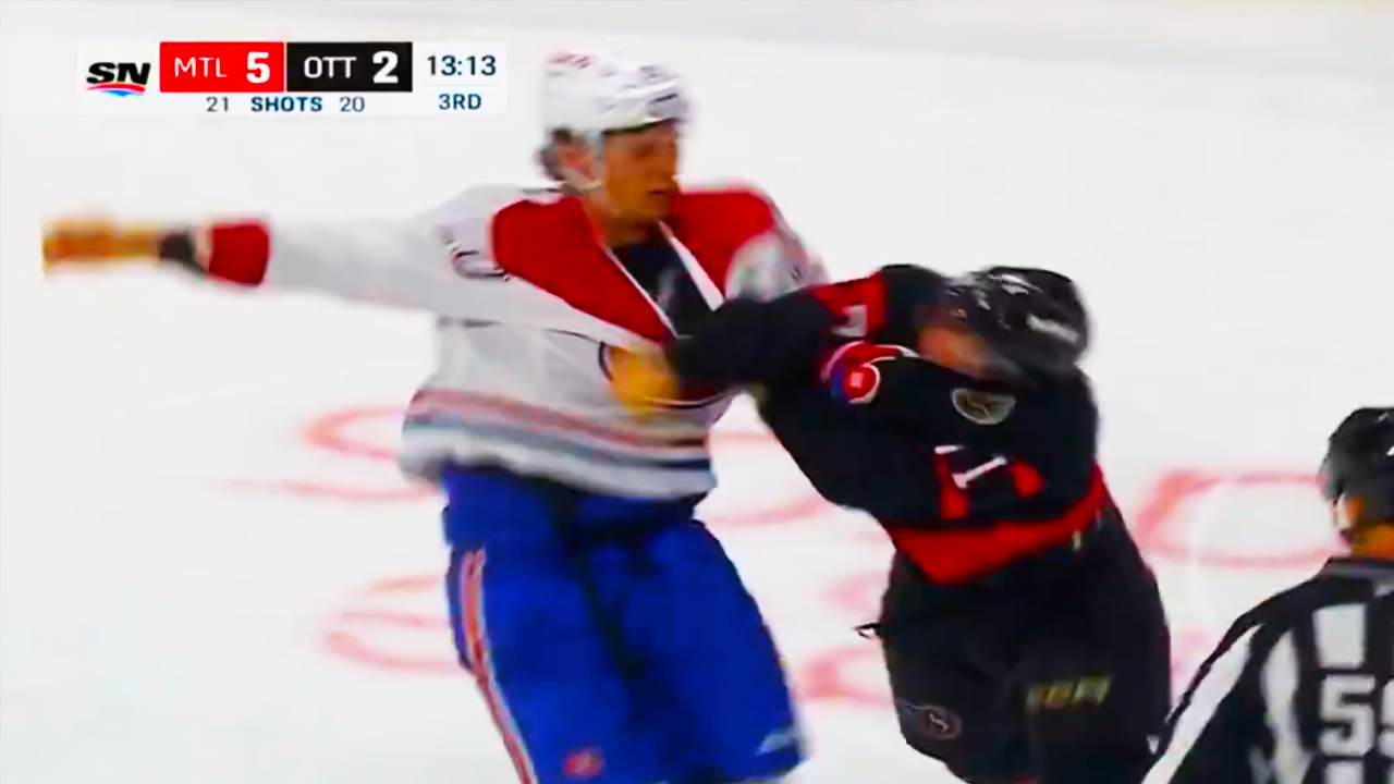 Juraj Slafkovsky Ridly Greig Fight | Montreal Canadiens vs Ottawa Senators 2025 NHL Highlights