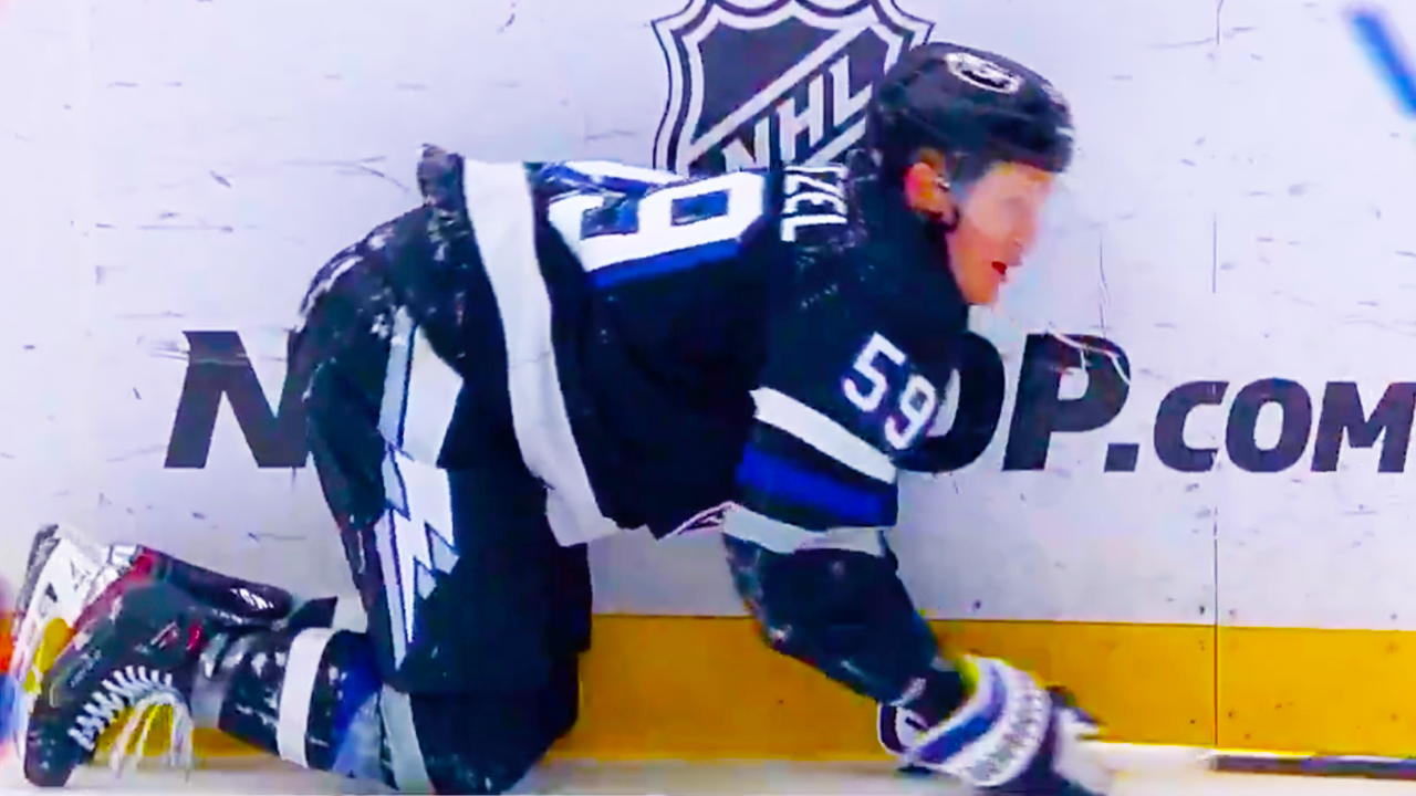 Marc Gatcomb Hit on Jake Guentzel | Tampa Bay Lightning vs New York Islanders 2025 NHL Highlights