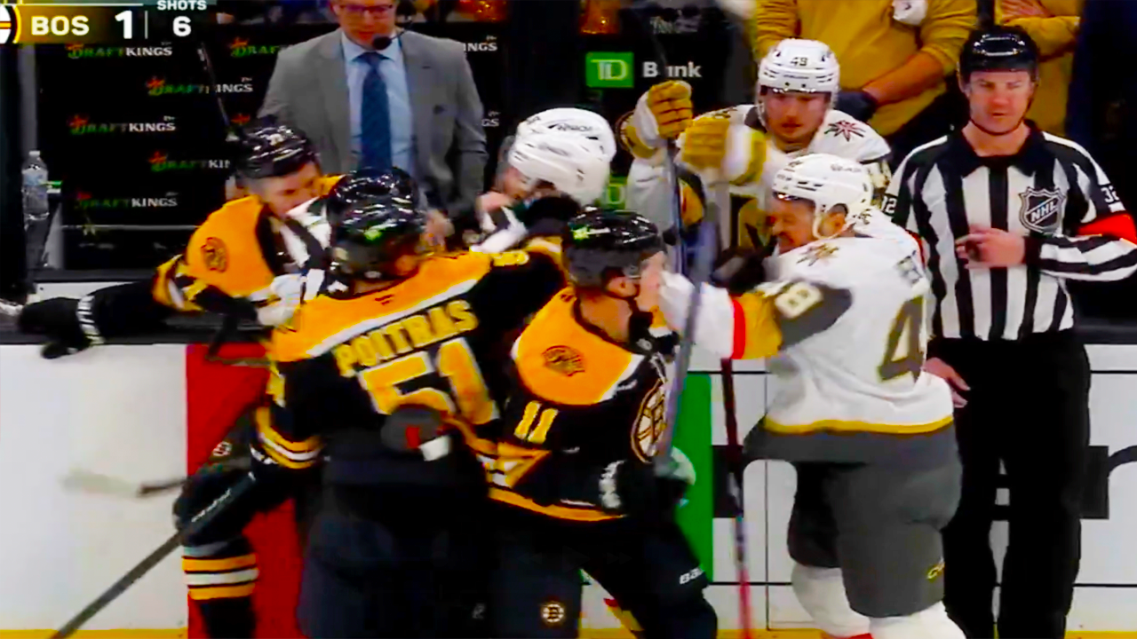 Oliver Wahlstrom Pavel Dorofeyev Fight | Vegas Golden Knights vs Boston Bruins 2025 NHL Highlights