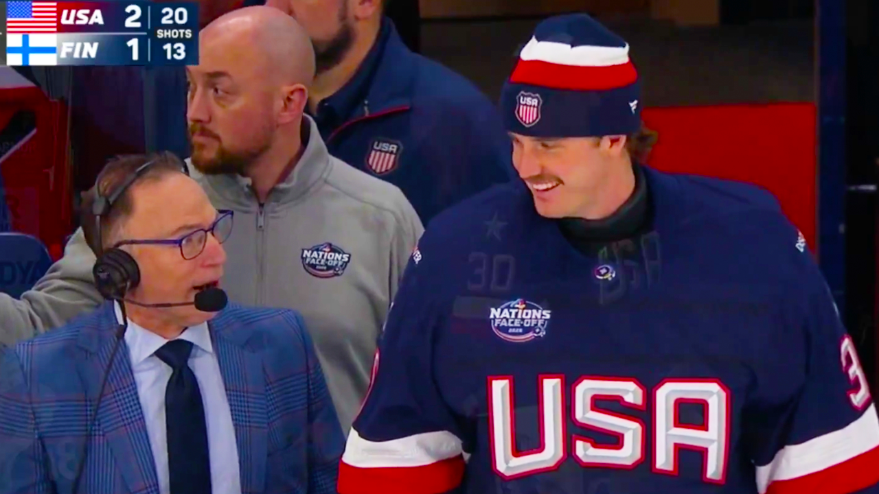 Ray Ferraro Becomes Self Conscious About His Height Next to Jake Oettinger! | USA v Finland 2025 NHL 4 Nations Face Off Highlights