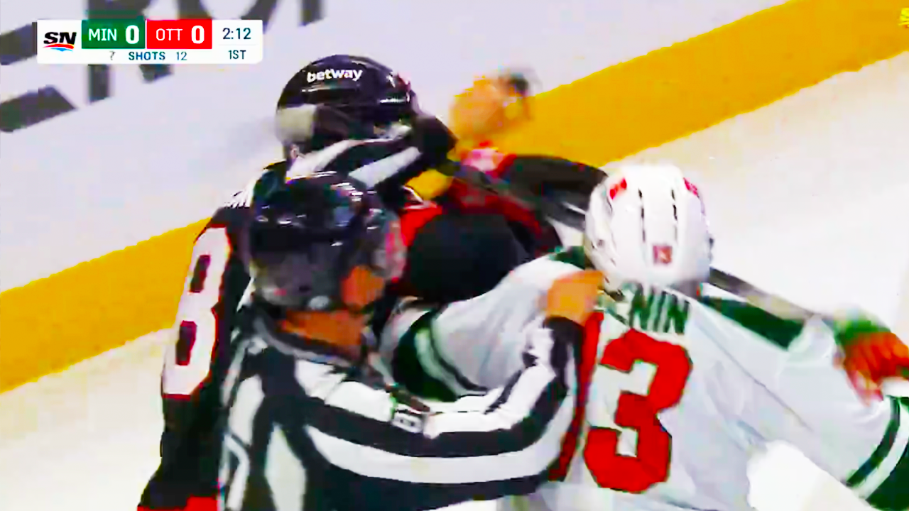 Zack Ostapchuk Yakov Trenin Fight | Minnesota Wild vs Ottawa Senators 2025 NHL Highlights