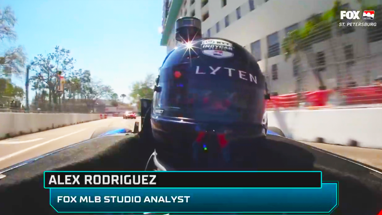 A Rod / Alex Rodriguez in Pace Car at 2025 IndyCar St. Petersburg Grand Prix Highlights