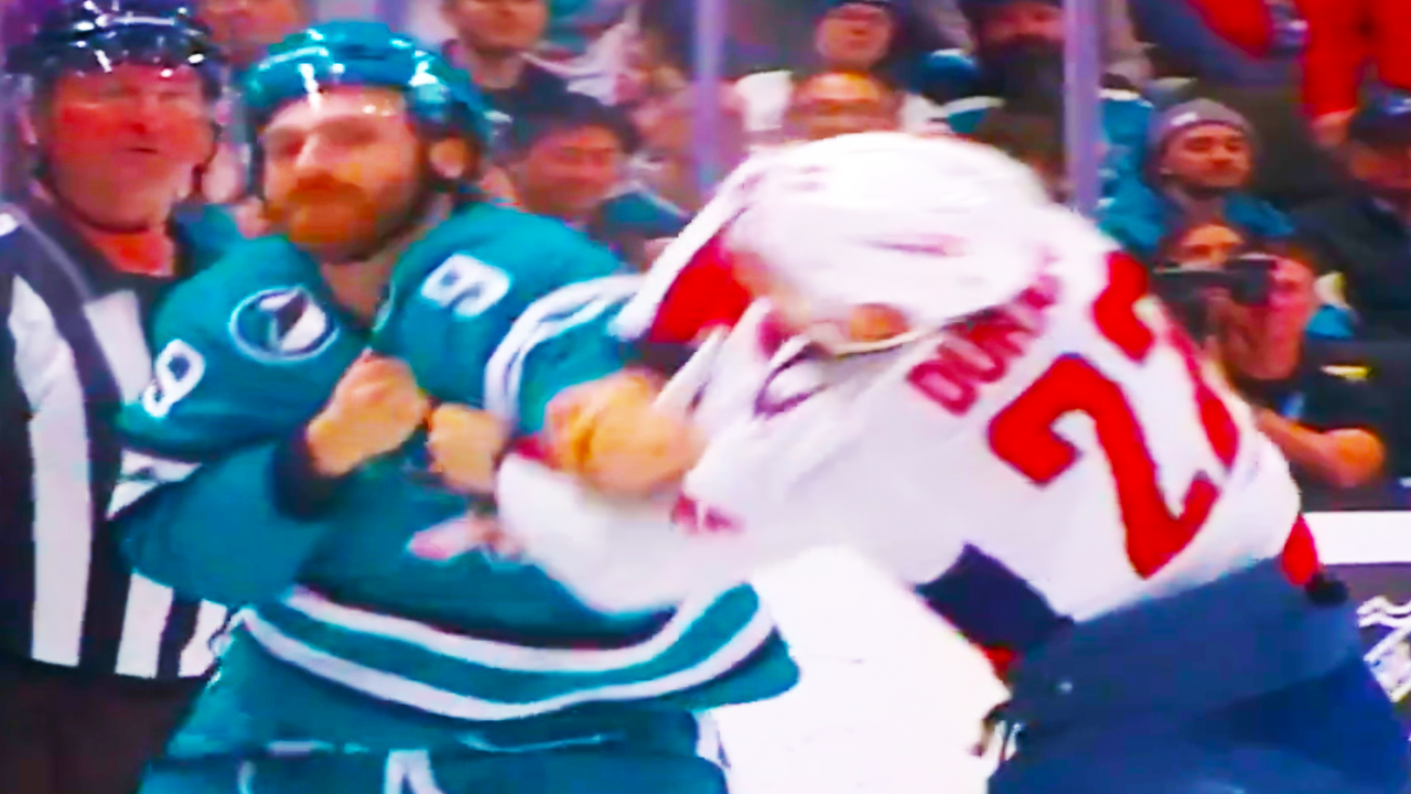 Brandon Duhaime Noah Gregor Fight | San Jose Sharks vs Washington Capitals 2025 NHL Highlights