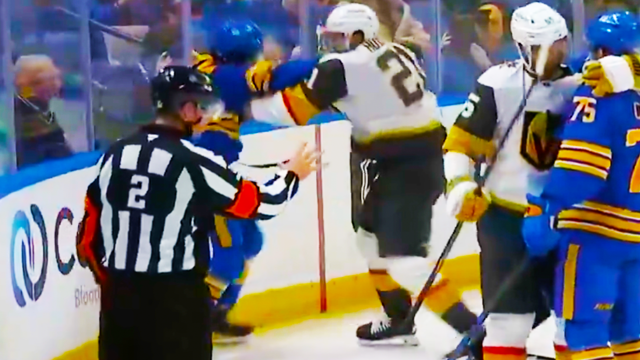Brett Howden Peyton Krebs Fight | Vegas Golden Knights vs Buffalo Sabres 2025 NHL Highlights